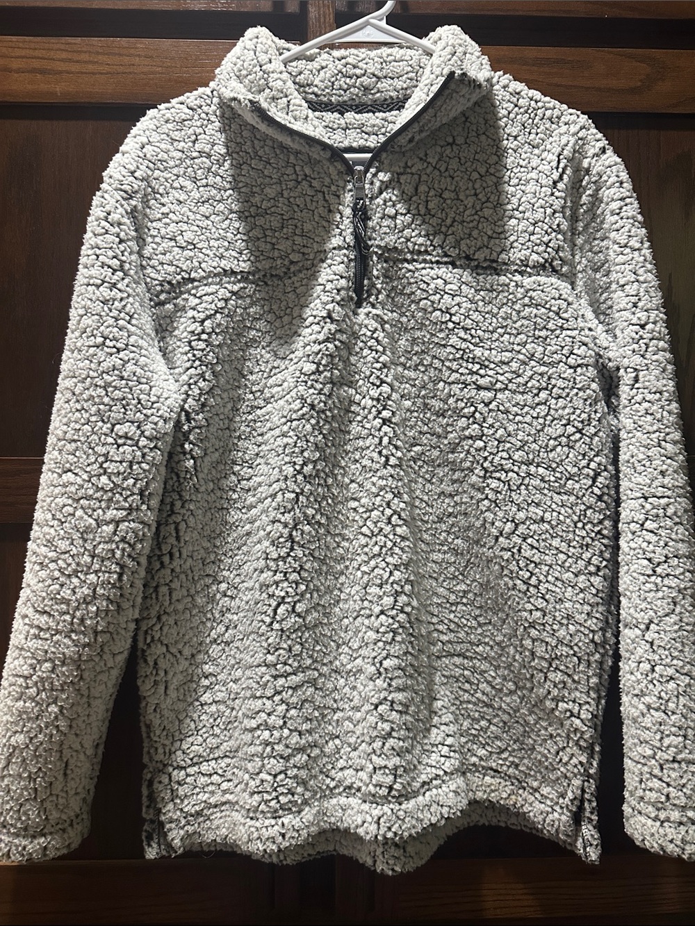 Boxercraft Gray Sherpa Quarter-Zip Pullover